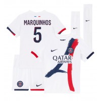 Dječji Nogometni Dres Paris Saint-Germain Marquinhos #5 Gostujuci 2024-25 Kratak Rukav (+ Kratke hlače)